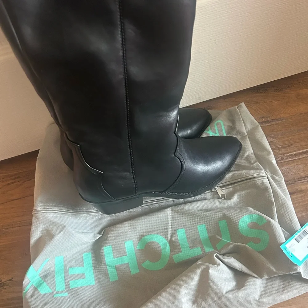 Dolce Vita Black Over-the-Knee Pointed Toe Boots